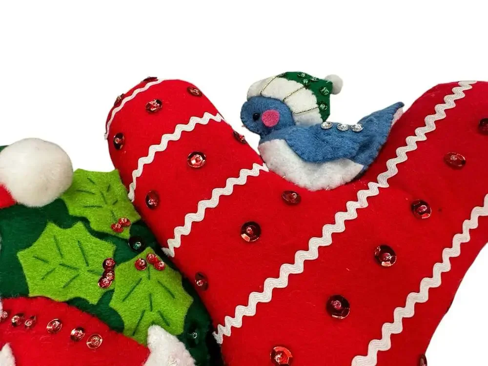 Bucilla Jolly Santa Felt Wall Hanging Decoration Christmas Joy